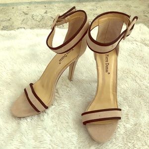 Nude Heels With Ankle Strap